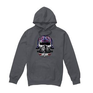 Top Gun Mens Maverick Helmet Hoodie / Charcoal